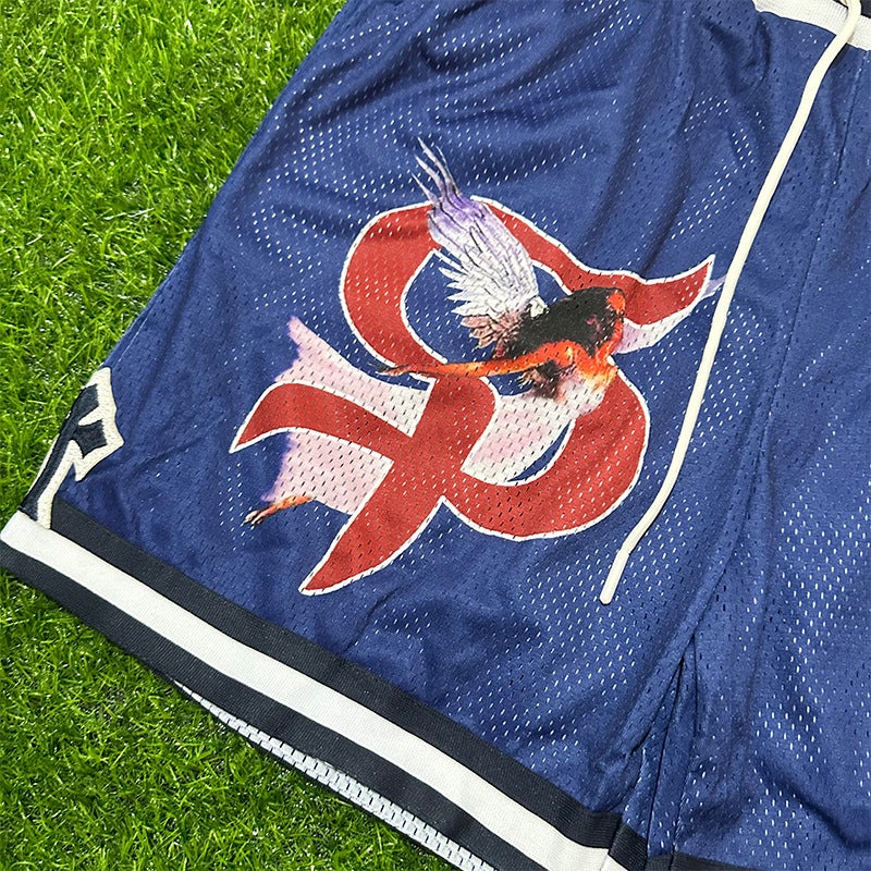 American Style Trendy Brand Basketball Shorts Men'S Summer Mesh Quick-Drying Breathable Lightweight Four-Point Knee-Less Beach Casual Pants - Image 4